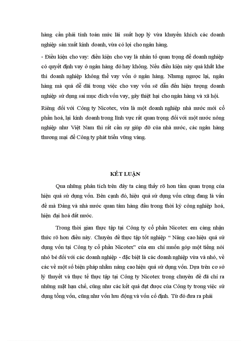 image for page Nâng cao hiệu quả sử dụng vốn tại Công ty cổ phần Nicotex 1