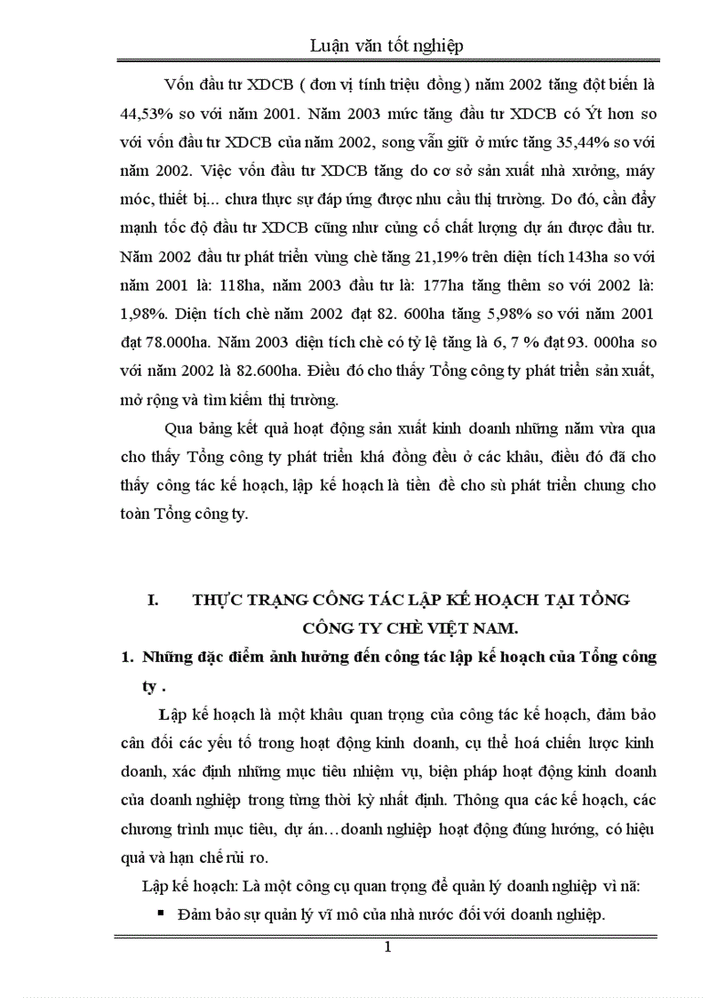 image for page Hoàn thiện công tác lập kế hoạch tại Tổng công ty chè Việt Nam