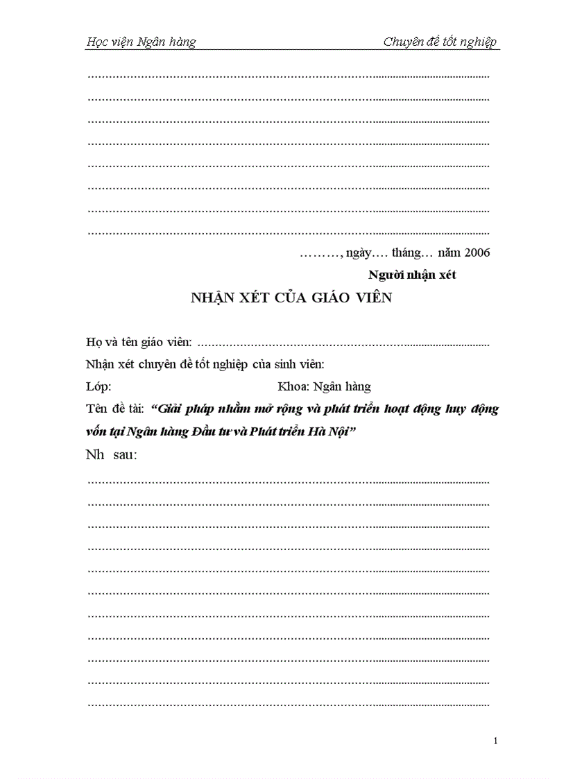 image for page Giải pháp nhằm mở rộng và phát triển hoạt động huy động vốn tại Ngân hàng Đầu tư và Phát triển Đông Anh 1