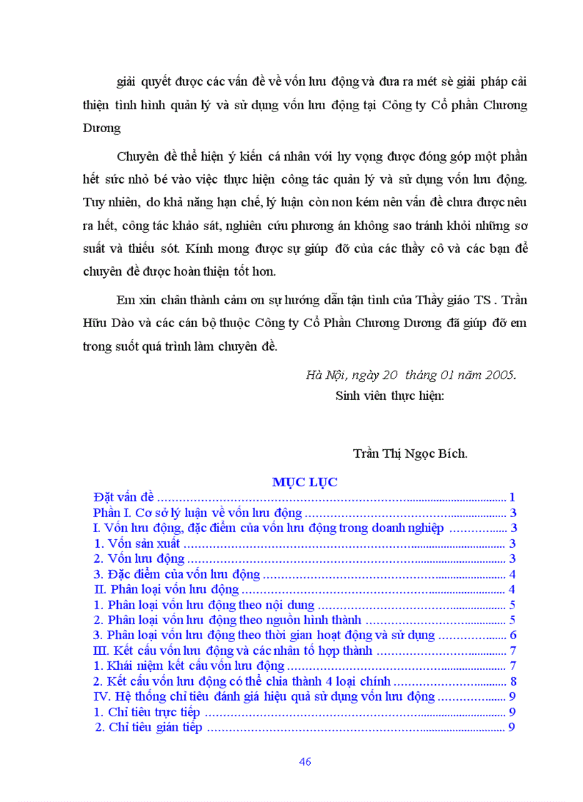 image for page Nghiên cứu tình hình quản lý và sử dụng vốn lưu động tại Công ty cổ phần Chương Dương Hà Nội 1