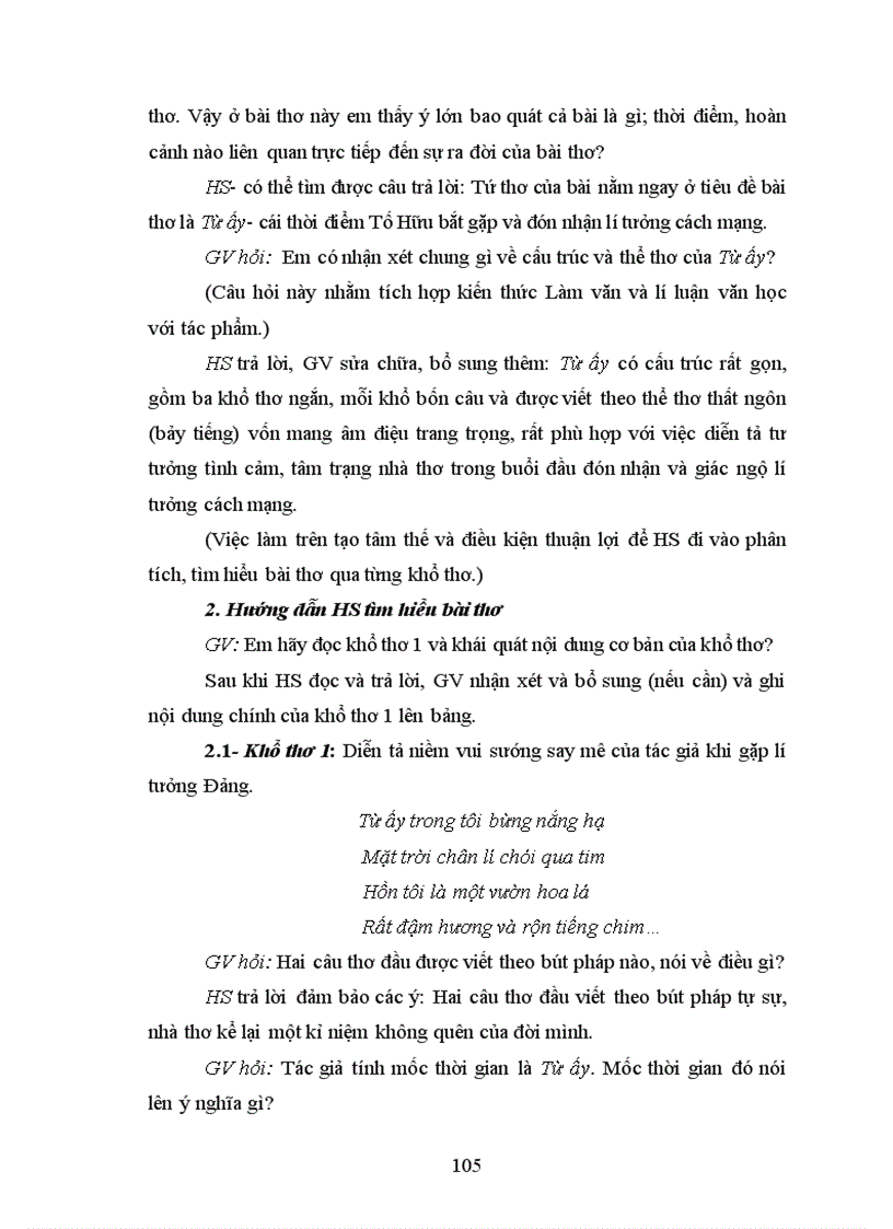 image for page Dạy học thơ Tố Hữu ở nhà trường PTTH theo hướng Tích hợp 1