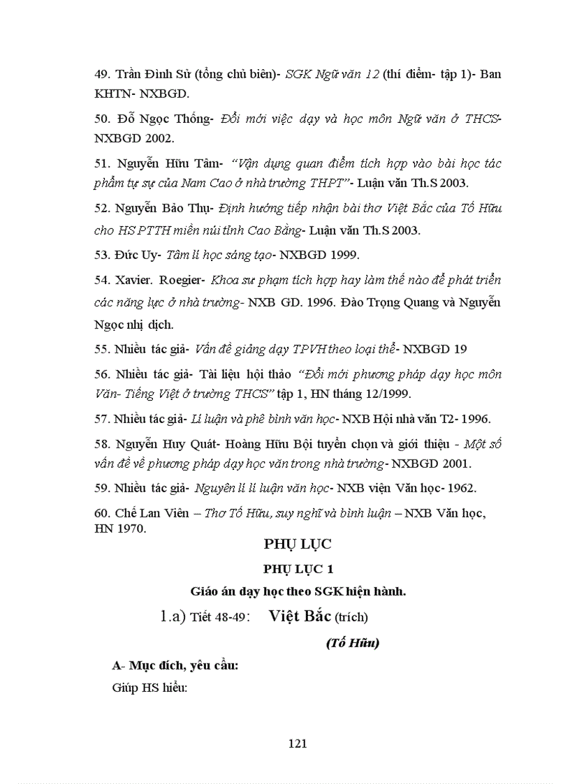 image for page Dạy học thơ Tố Hữu ở nhà trường PTTH theo hướng Tích hợp 1