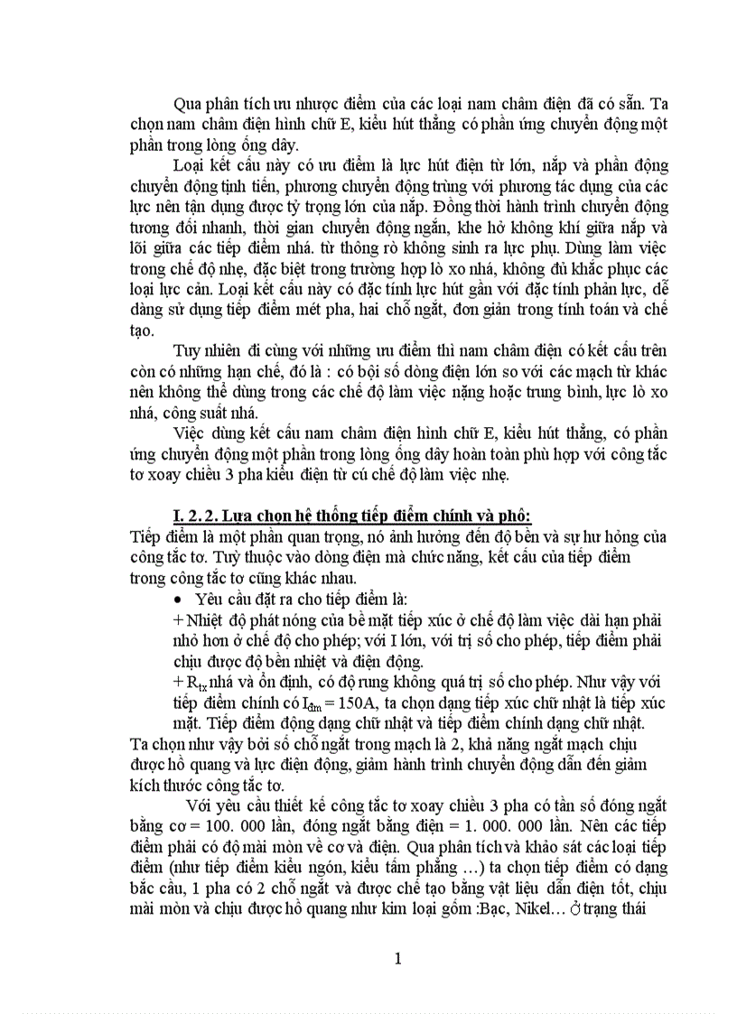 image for page Thiết kế khí cụ điện hạ áp công tắc tơ xoay chiều ba pha 1