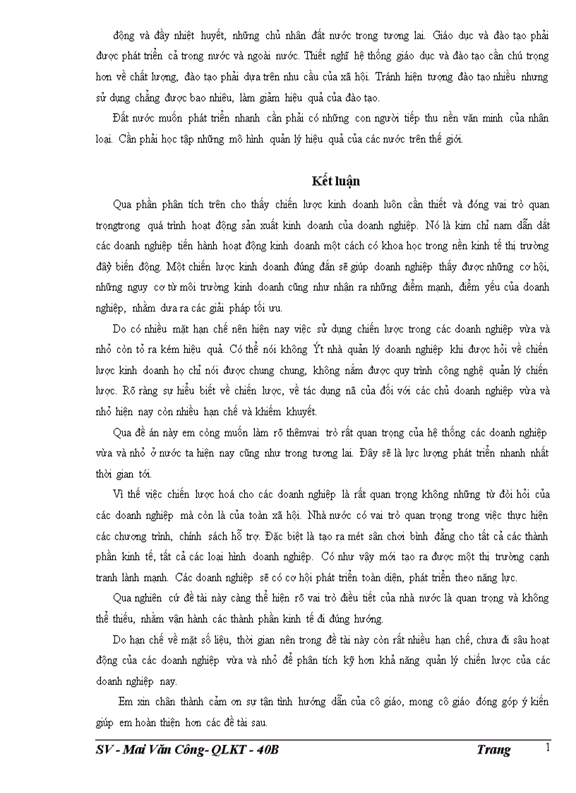 image for page Quản lý chiến lược trong các doanh nghiệp vừa và nhỏ ở Việt Nam hiện nay 1