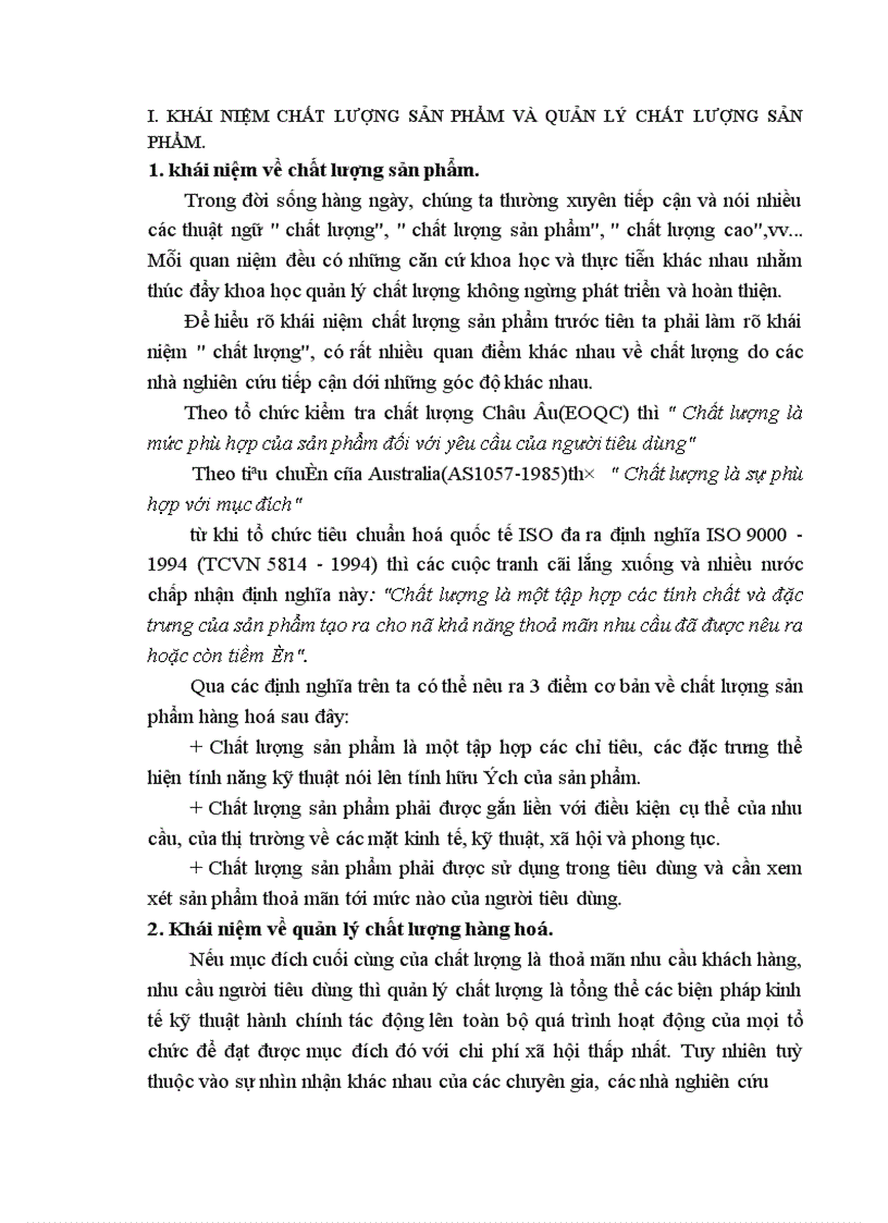 ISO 9000 và nghiên cứu đề xuất mô hình quản lý chất lượng phù hợp với các doanh nghiệp Việt Nam 1