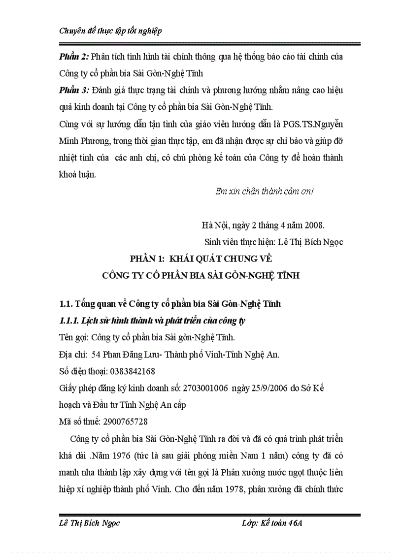 image for page Phân tích tình hình tài chính thông qua hệ thống báo cáo tài chính nhằm nâng cao hiệu quả kinh doanh tại Công ty cổ phần Bia Sài Gòn Nghệ Tĩnh