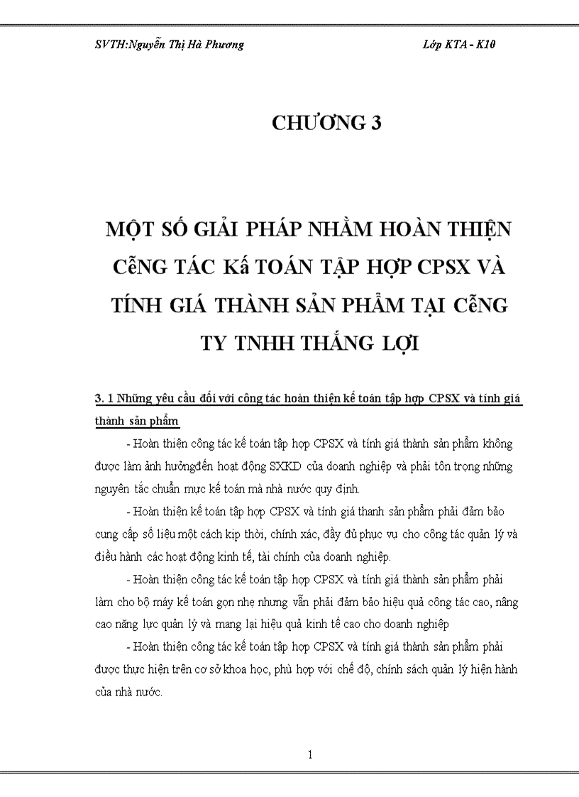image for page Kế toán tập hợp chi phí và tính giá thành tại công ty TNHH Thắng Lợi 1