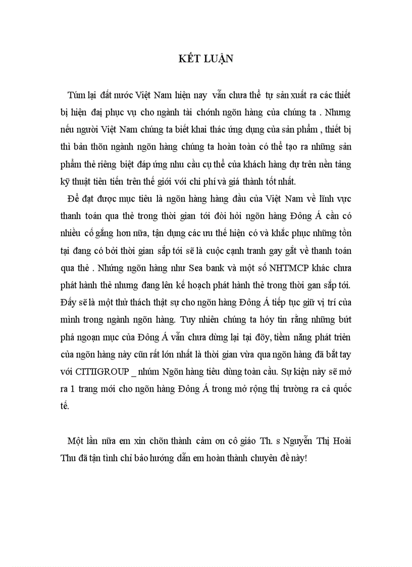 image for page Giải pháp phát triển nghiệp vụ phát hành và thanh toán thẻ tại ngân hàng Đông Á chi nhánh Hà Nội 1