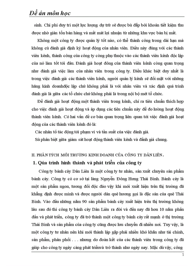 image for page Những giải pháp nhằm phát triển hoạt động kênh phân phối bánh cáy của công ty Dân Liên