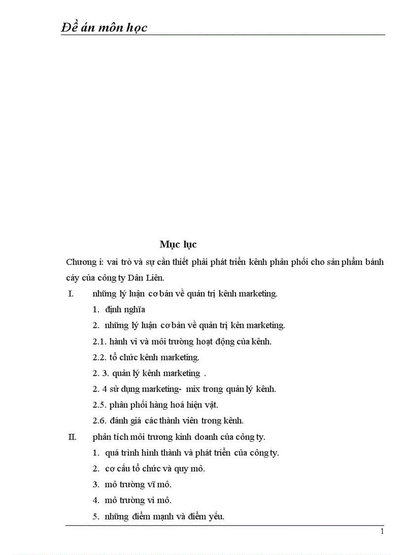 image for page Những giải pháp nhằm phát triển hoạt động kênh phân phối bánh cáy của công ty Dân Liên