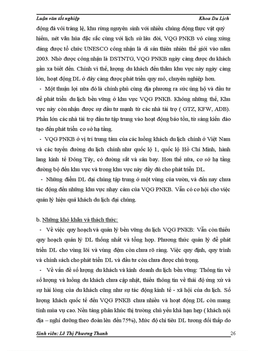 image for page thực trạng và giải pháp phát triển du lịch bền vững ở vườn quốc gia Phong Nha Kẻ Bàng 1