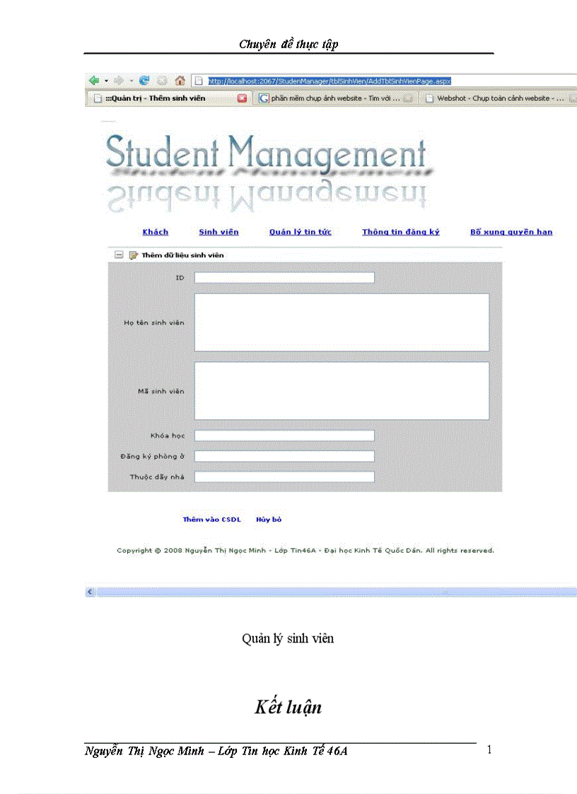 image for page Xây dựng website sinh viên nội trú đại học kinh tế quốc dân