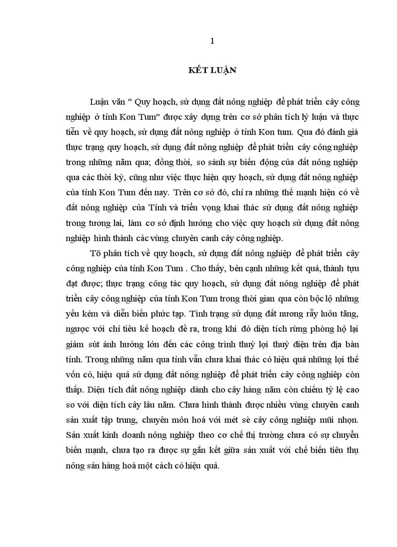 image for page Quy hoạch sử dụng đất nông nghiệp để phát triển cây công nghiệp ở tỉnh Kon Tum