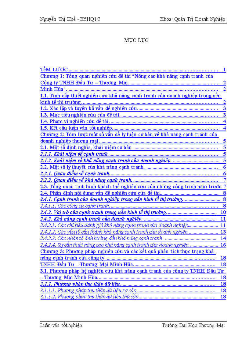 image for page Báo cáo thực tập tổng hợp Nâng cao khả năng cạnh tranh của Công ty TNHH Đầu Tư Thương Mại Minh Hòa