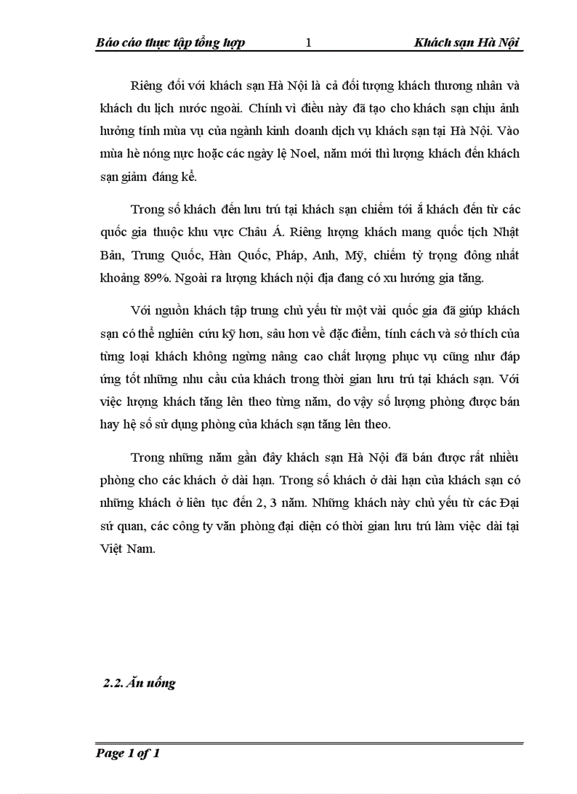 image for page thực tập tổng hợp công ty liên doanh khách sạn Hà Nội