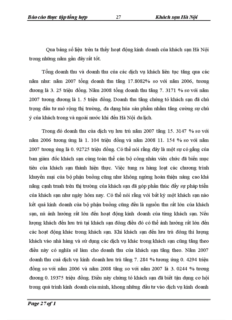 image for page thực tập tổng hợp công ty liên doanh khách sạn Hà Nội