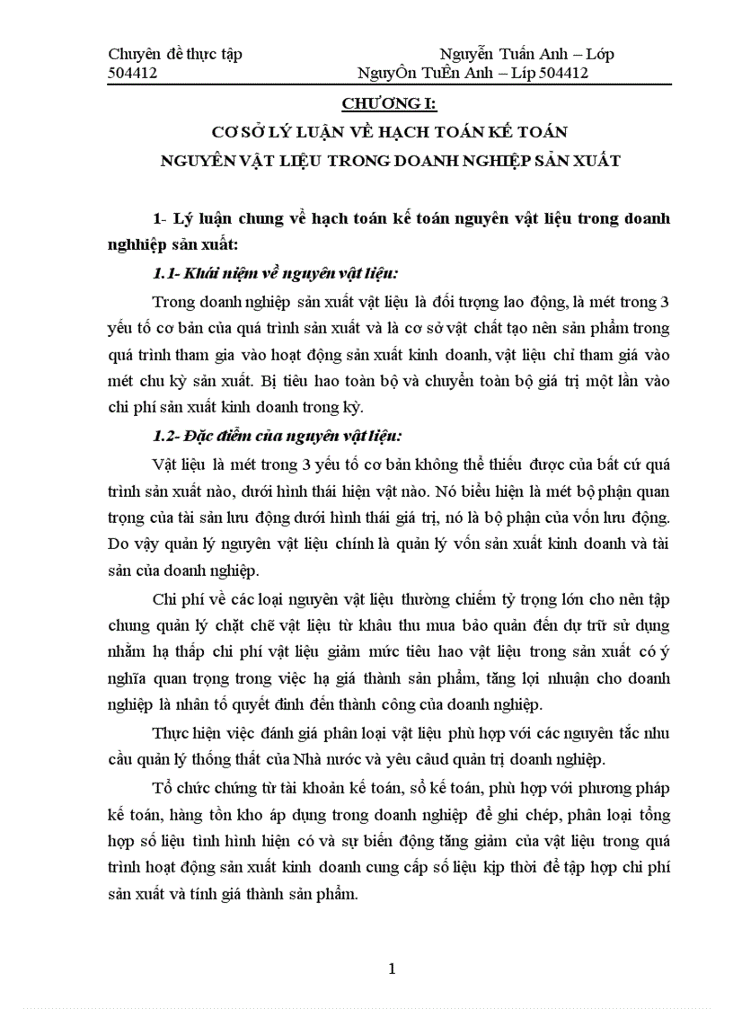 image for page Tổ chức hạch toán kinh tế nguyên vật liệu Với lý do