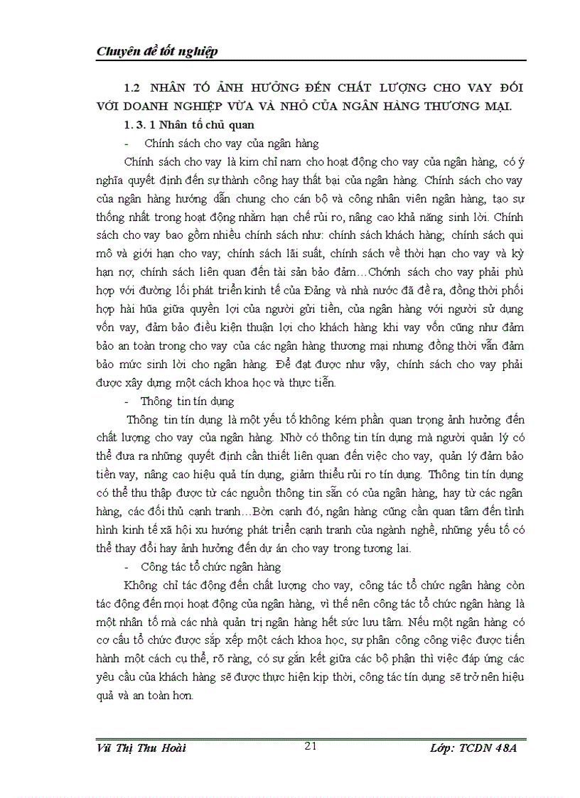 image for page Nâng cao chất lượng cho vay đối với doanh nghiệp vừa và nhỏ của ngân hàng thương mại cổ phần Công Thương chi nhánh Hai Bà Trưng