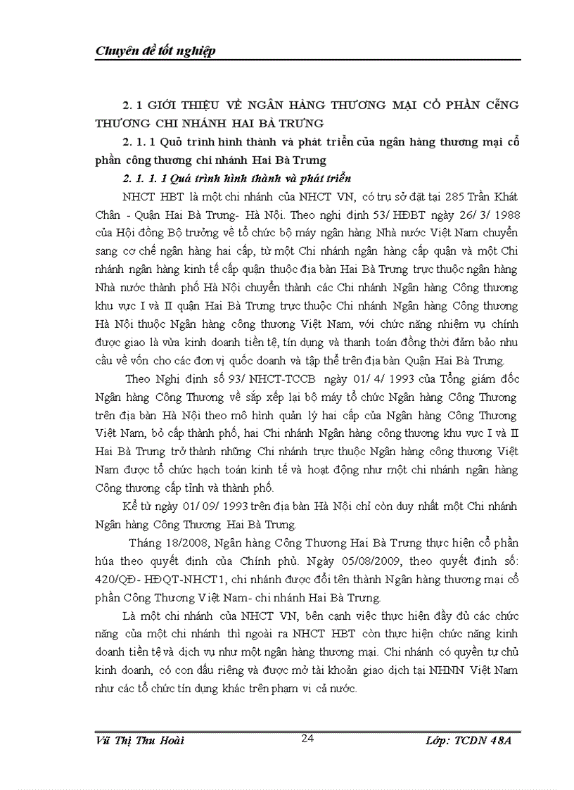 image for page Nâng cao chất lượng cho vay đối với doanh nghiệp vừa và nhỏ của ngân hàng thương mại cổ phần Công Thương chi nhánh Hai Bà Trưng