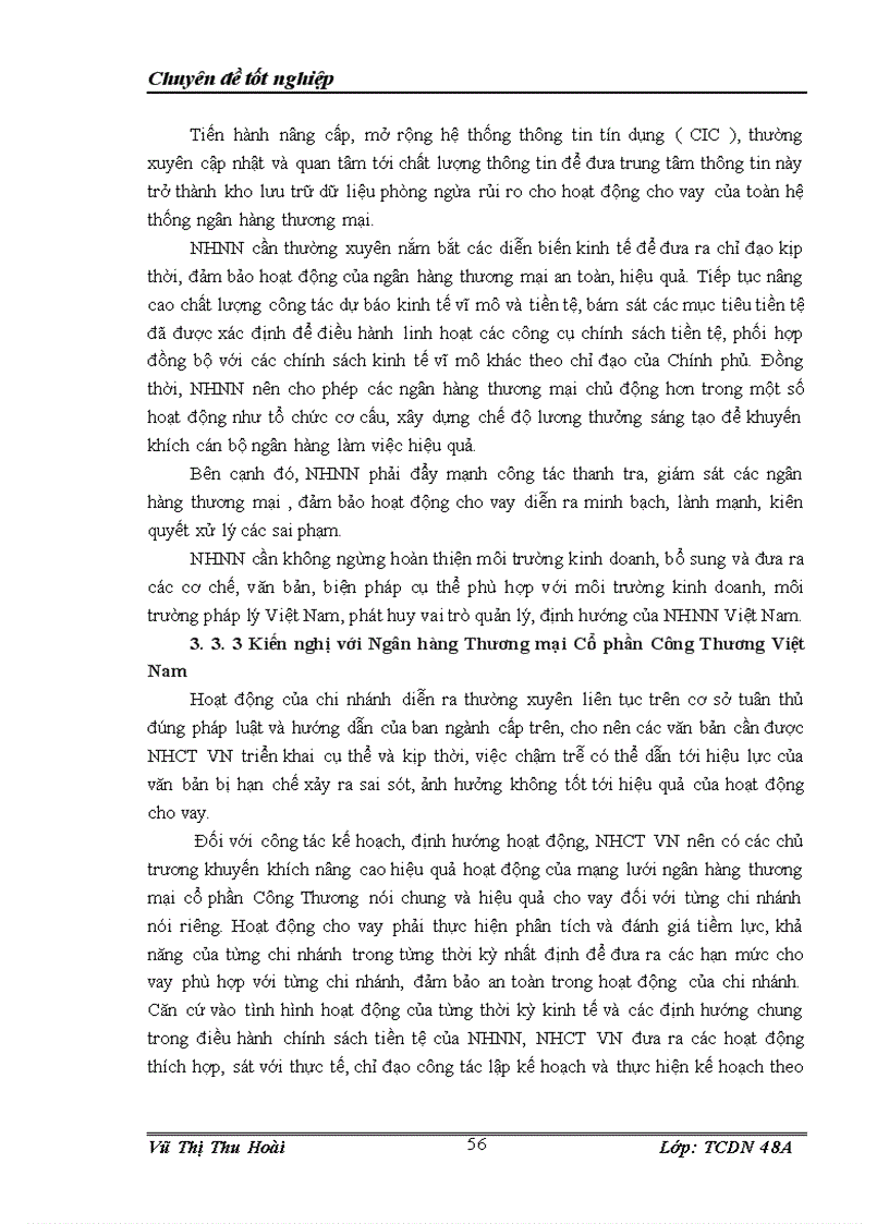 image for page Nâng cao chất lượng cho vay đối với doanh nghiệp vừa và nhỏ của ngân hàng thương mại cổ phần Công Thương chi nhánh Hai Bà Trưng
