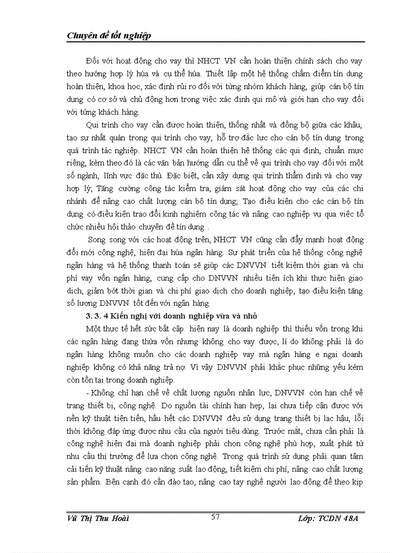 image for page Nâng cao chất lượng cho vay đối với doanh nghiệp vừa và nhỏ của ngân hàng thương mại cổ phần Công Thương chi nhánh Hai Bà Trưng
