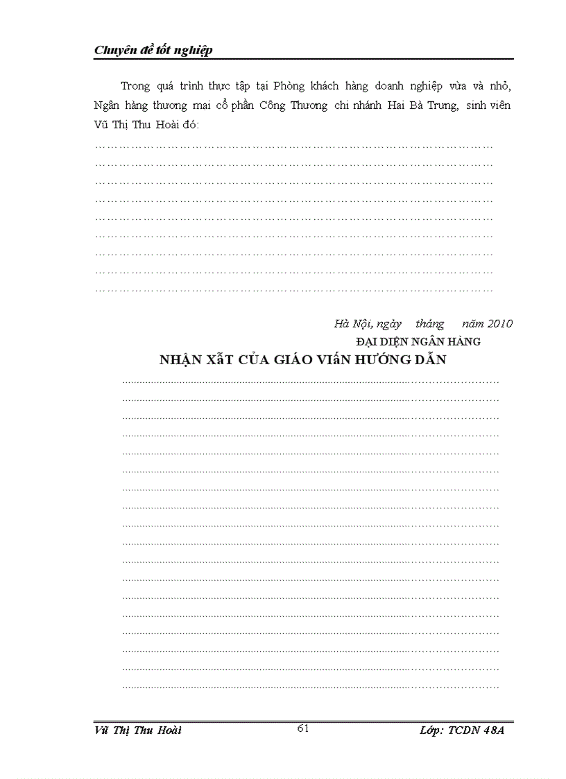 image for page Nâng cao chất lượng cho vay đối với doanh nghiệp vừa và nhỏ của ngân hàng thương mại cổ phần Công Thương chi nhánh Hai Bà Trưng