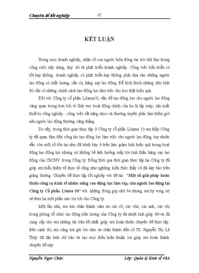 image for page Một số giải pháp hoàn thiện công cụ kinh tế nhằm nâng cao động lực làm việc cho người lao động tại Công ty Cổ phần Llama 10