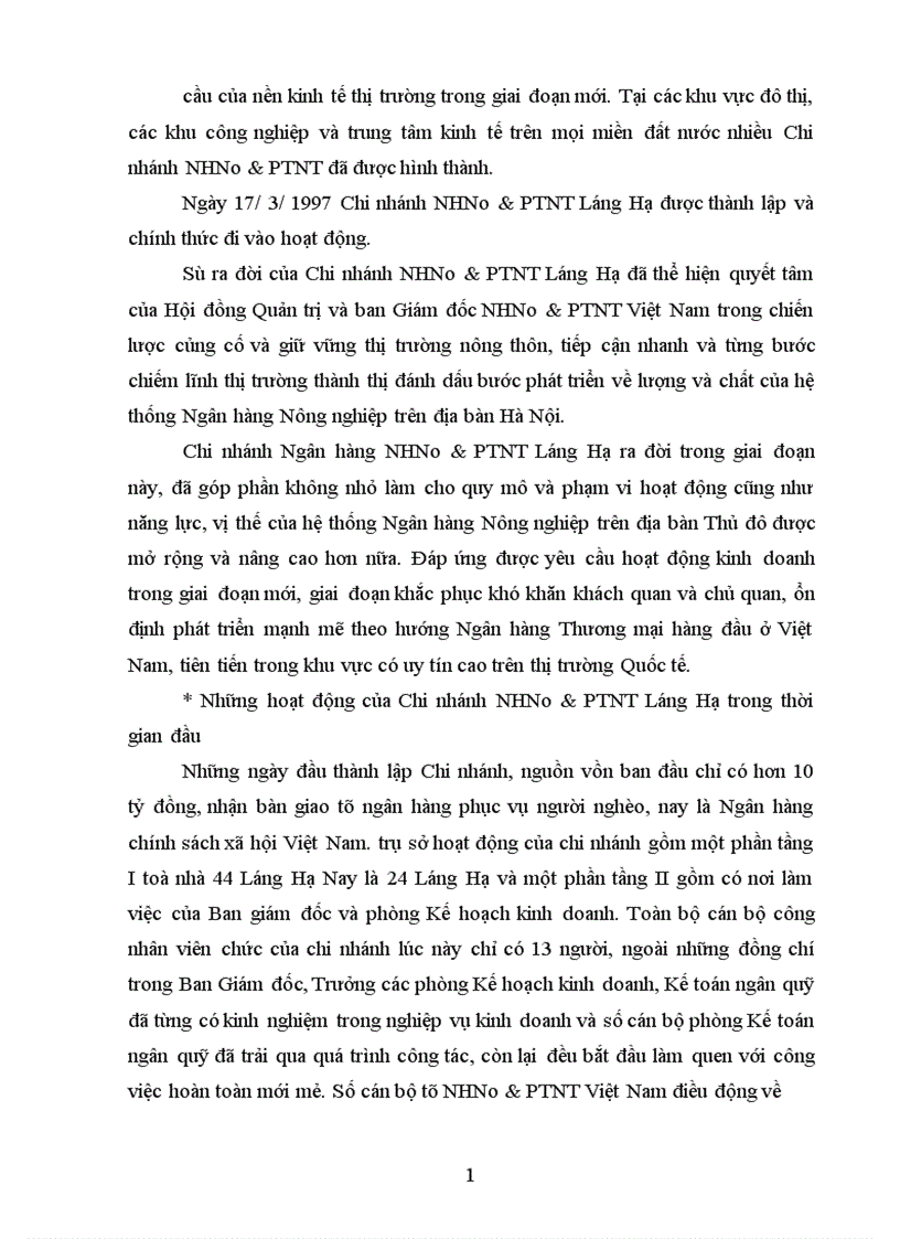 image for page Tín dụng tiêu dùng tại Chi nhánh Ngân hàng Nông nghiệp và phát triển Nông thôn Láng Hạ Thực trạng và giải pháp