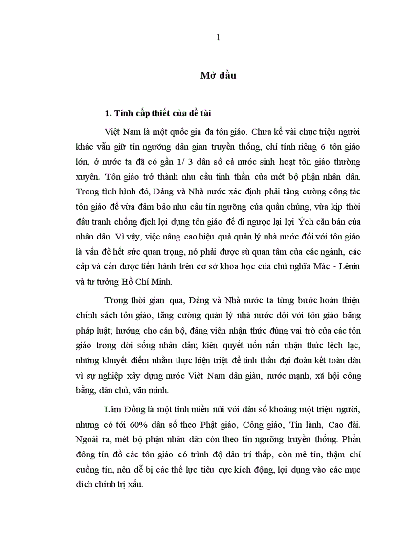 image for page Quản lý nhà nước đối với tôn giáo ở Lâm Đồng hiện nay vấn đề và giải pháp