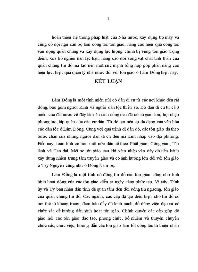 image for page Quản lý nhà nước đối với tôn giáo ở Lâm Đồng hiện nay vấn đề và giải pháp