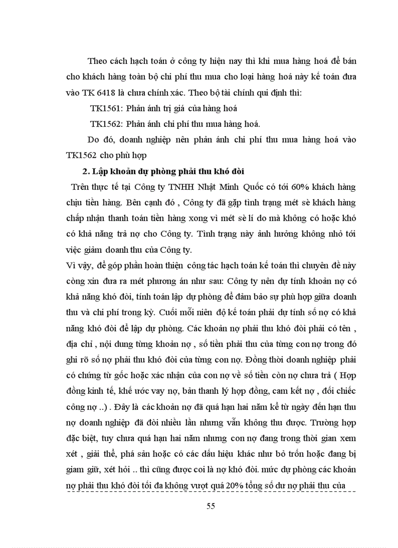 image for page Một số ý kiến trao đổi hạch toán kế toán về tiêu thụ và xác định kết quả tiêu thụ hàng hoá dịch vụ tại Công ty TNHH Nhật Minh Quốc 1