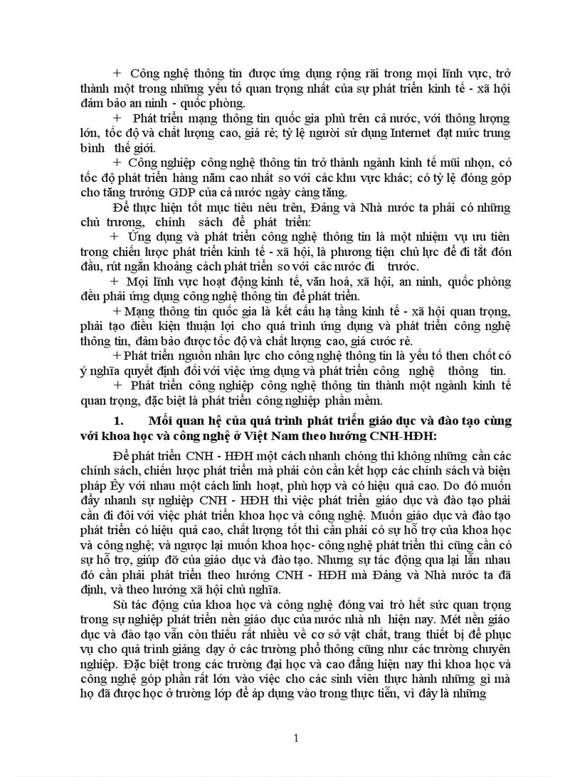 image for page Biện chứng của quá trình phát triển giáo dục và đào tạo cùng với khoa học và công nghệ ở Việt Nam theo mục tiêu công nghiệp hoá phải gắn với hiện đại hoá 1