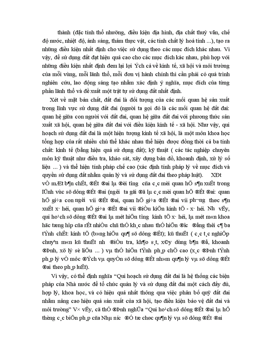 image for page Cơ sở khoa học của quy hoạch sử dụng đất đai huyện Lộc Bình Tỉnh Lạng Sơn thời kỳ 2001 2010