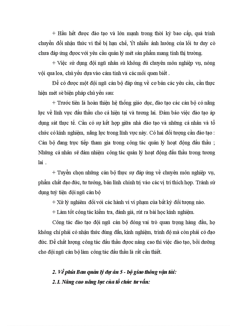 image for page Một số giải pháp nhằm nâng cao hiệu quả công tác đấu thầu tại PMU5