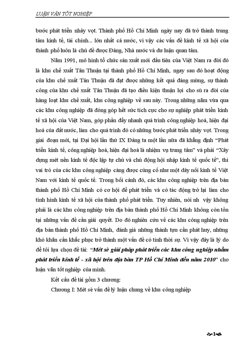 image for page Một số giải pháp phát triển các khu công nghiệp nhằm phát triển kinh tế xã hội trên địa bàn TP Hồ Chí Minh đến năm 2010 1