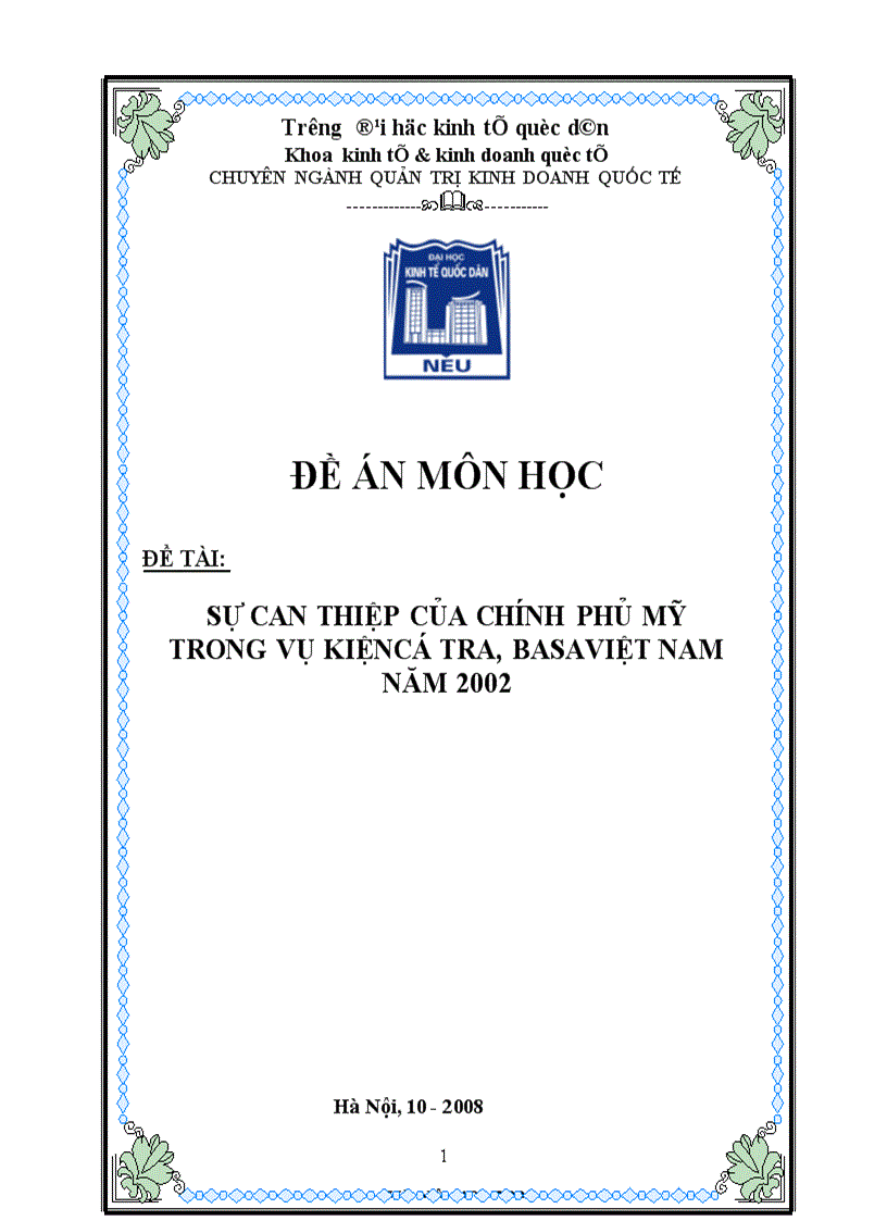 image for page Sự can thiệp của chính phủ Mỹ trong vụ kiện cá tra basa Việt Nam năm 2002