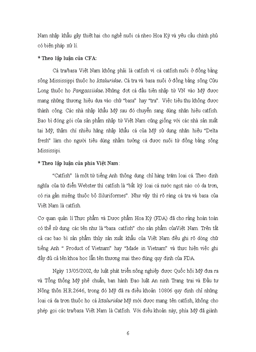 image for page Sự can thiệp của chính phủ Mỹ trong vụ kiện cá tra basa Việt Nam năm 2002