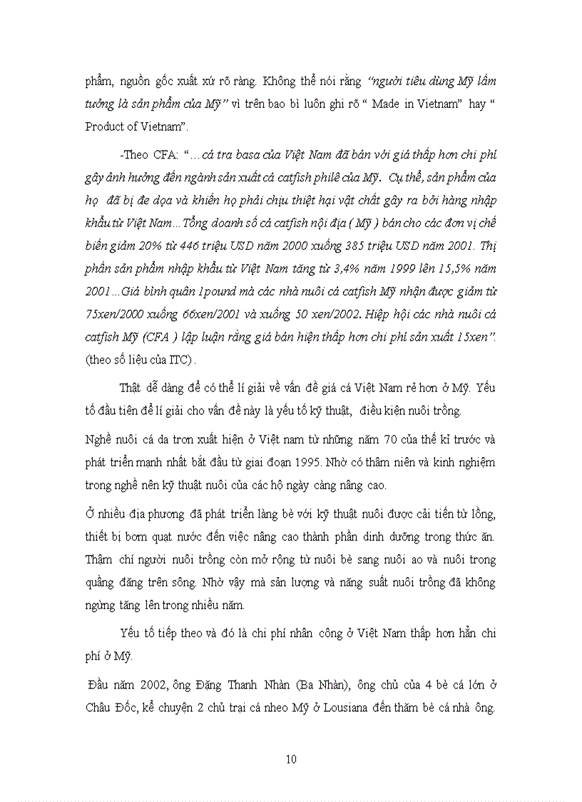 image for page Sự can thiệp của chính phủ Mỹ trong vụ kiện cá tra basa Việt Nam năm 2002
