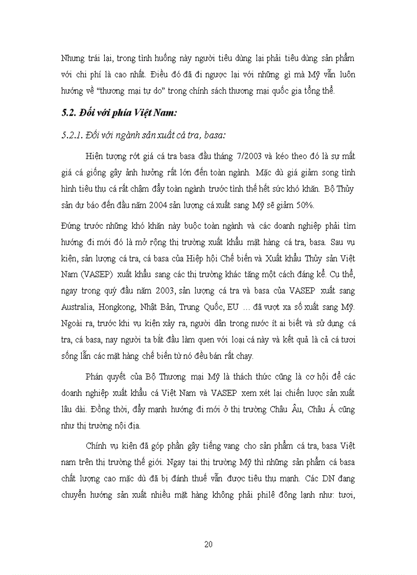 image for page Sự can thiệp của chính phủ Mỹ trong vụ kiện cá tra basa Việt Nam năm 2002