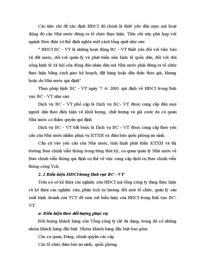 image for page Nghiên cứu phương pháp xác định doanh thu từ HĐCI trong lĩnh vực BC VT của Tổng công ty BC VT Việt Nam