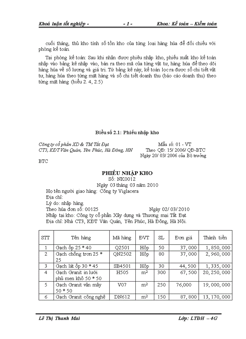 image for page Hoàn thiện công tác kế toán bán hàng và xác định kết quả kinh doanh tại công ty cổ phần Xây dựng và Thương mại Tất Đạt 1