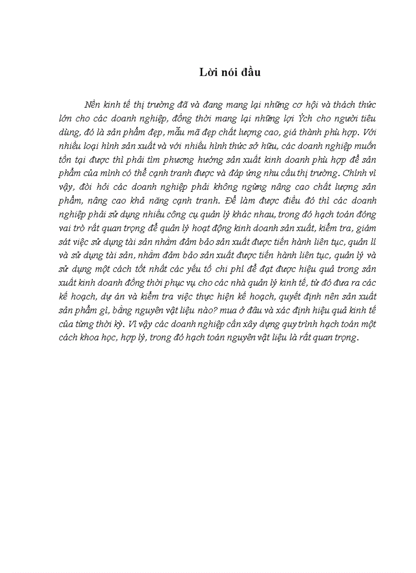 image for page Hoàn thiện công tác hạch toán nguyên vật liệu với việc tăng cường hiệu quả sử dụng nguyên vật liệu tại Công ty cơ khí ô tô 1 5 1