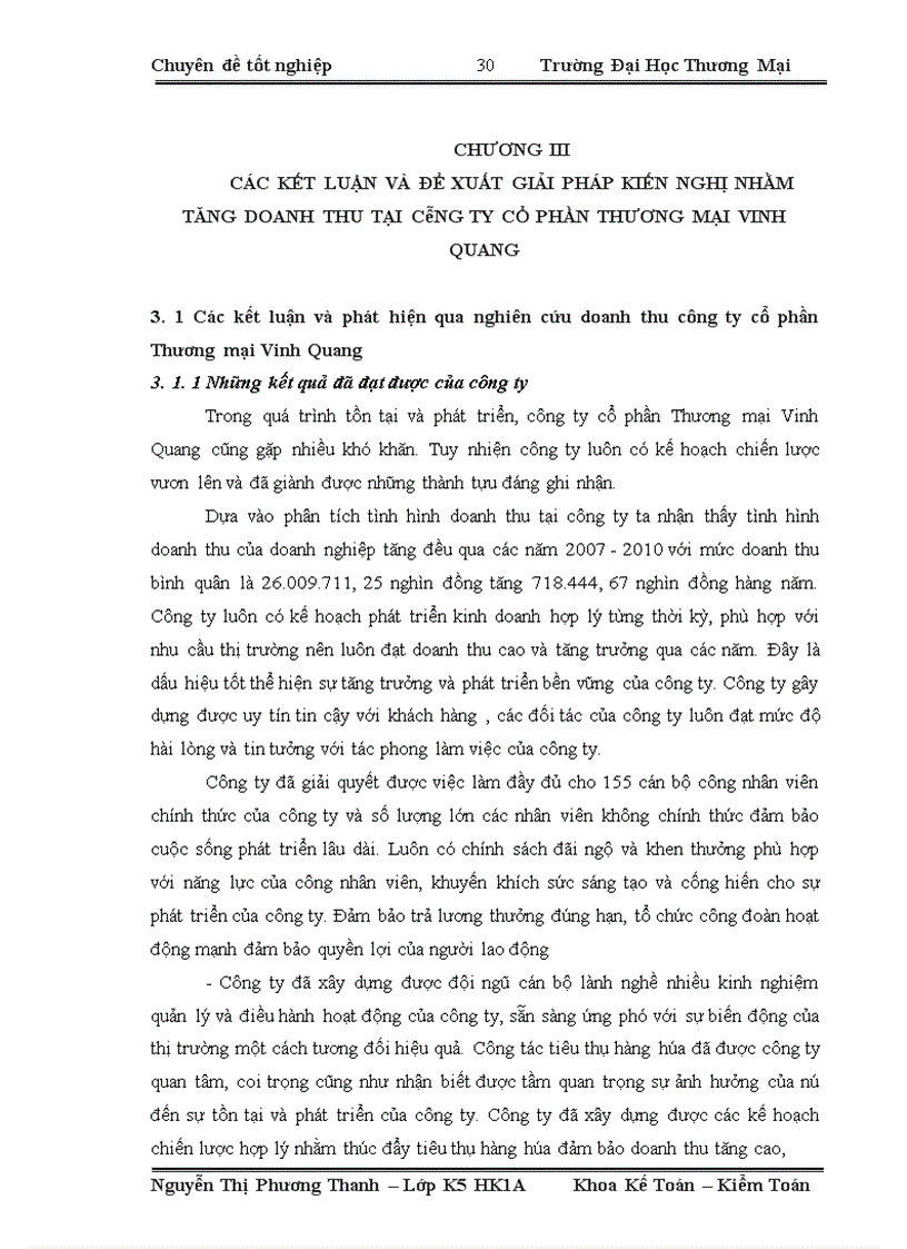 image for page Phân tích thống kê doanh thu tại công ty Cổ Phần Thương mại Vinh Quang 1