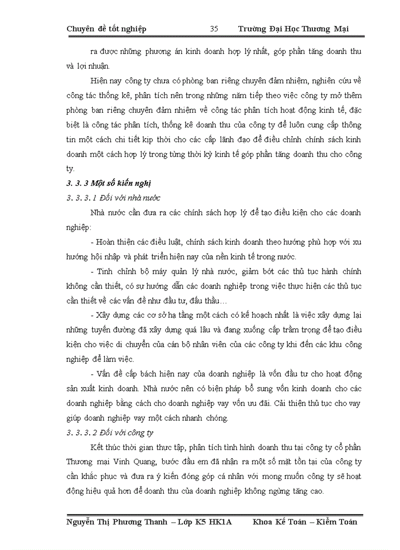 image for page Phân tích thống kê doanh thu tại công ty Cổ Phần Thương mại Vinh Quang 1