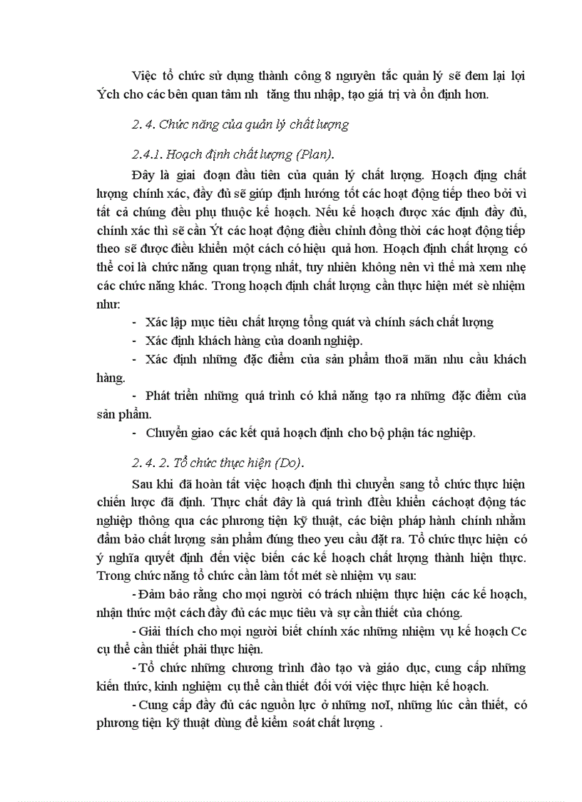 image for page Kế hoạch xây dựng và áp dụng hệ thống quản lý chất lượng theo tiêu chuẩn ISO 9001 2000 tại Công ty Sông Đà 9