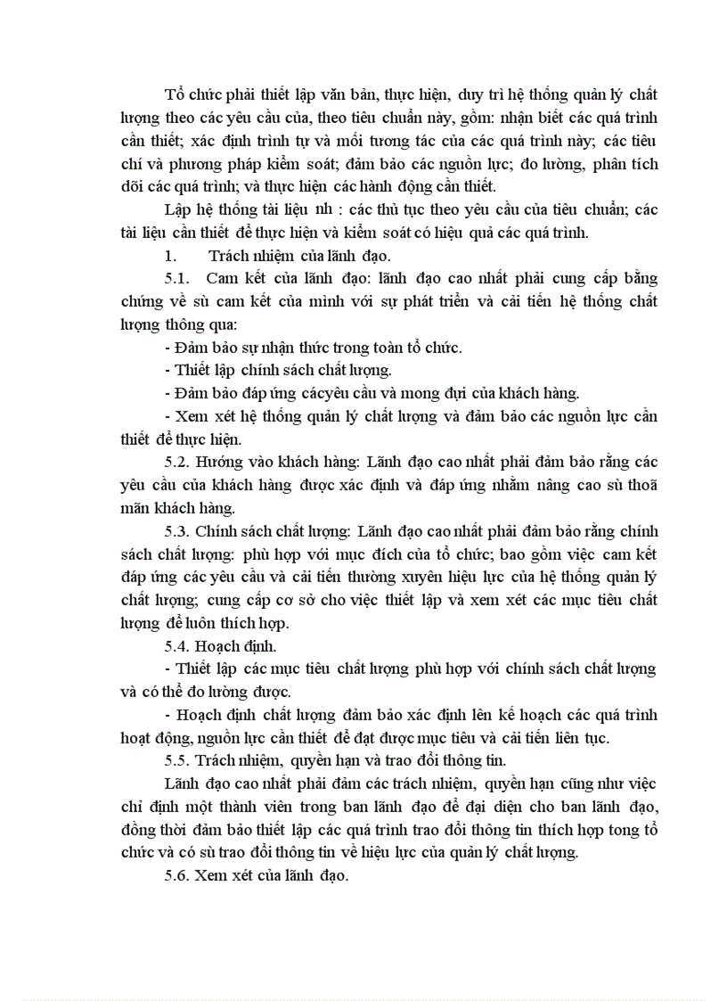 image for page Kế hoạch xây dựng và áp dụng hệ thống quản lý chất lượng theo tiêu chuẩn ISO 9001 2000 tại Công ty Sông Đà 9
