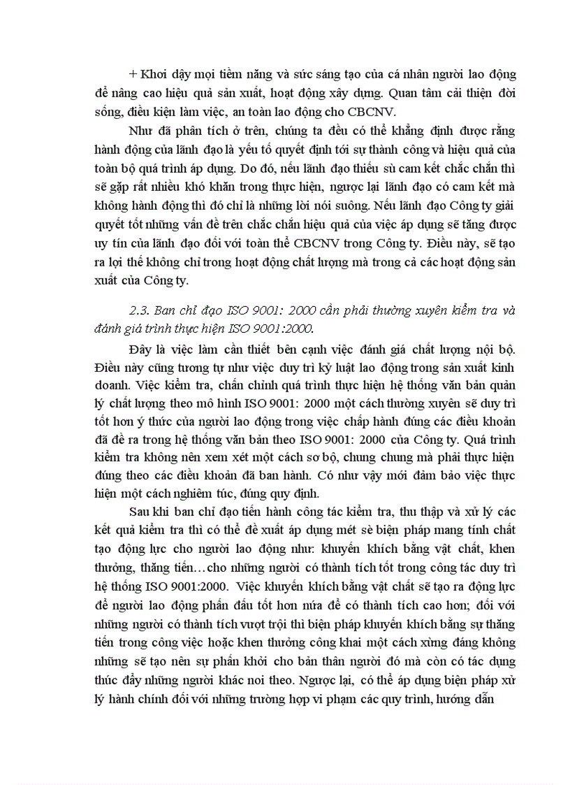 image for page Kế hoạch xây dựng và áp dụng hệ thống quản lý chất lượng theo tiêu chuẩn ISO 9001 2000 tại Công ty Sông Đà 9