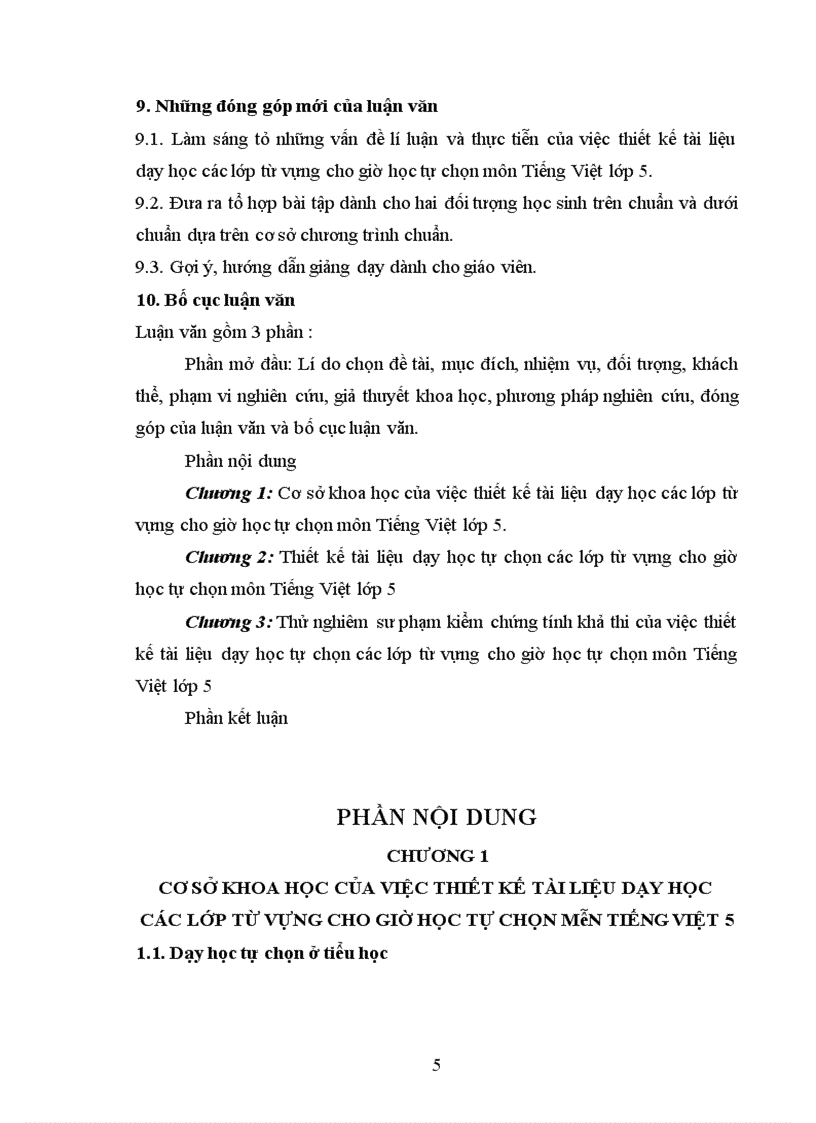 image for page Thiết kế tài liệu dạy học các lớp từ vựng cho giờ học tự chọn môn Tiếng Việt lớp 5 1