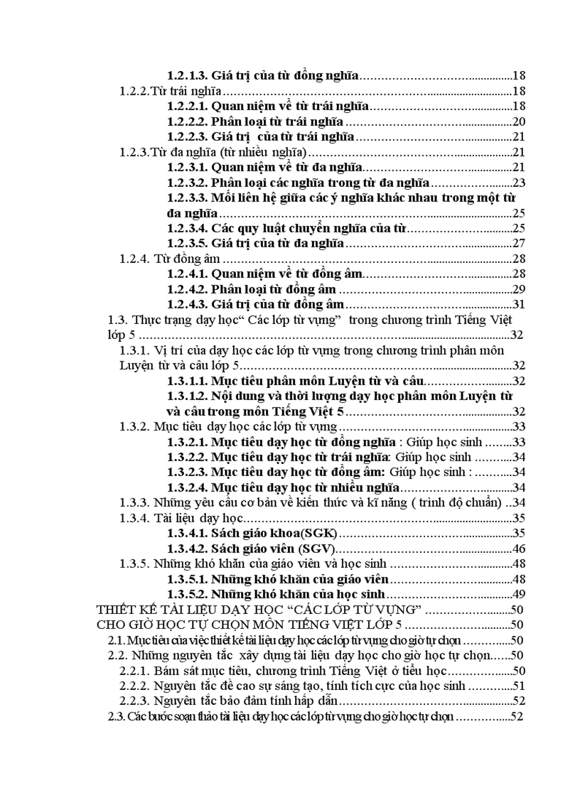 image for page Thiết kế tài liệu dạy học các lớp từ vựng cho giờ học tự chọn môn Tiếng Việt lớp 5 1