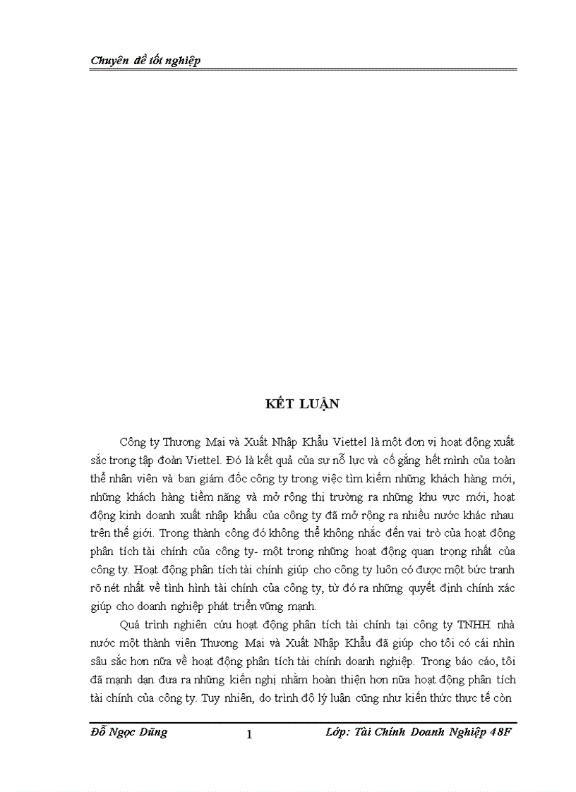 image for page Hoàn thiện hoạt động phân tích tài chính tại công ty TNHH nhà nước một thành viên Thương Mại và Xuất Nhập Khẩu Viettel 1
